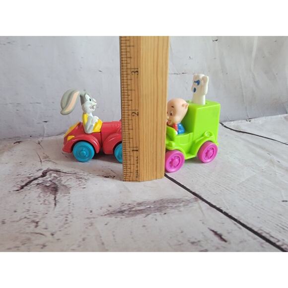 mcdonalds happy meal toys Looney Toons Racers Set Of 2 Bugs And Porky - Picture 7 of 7